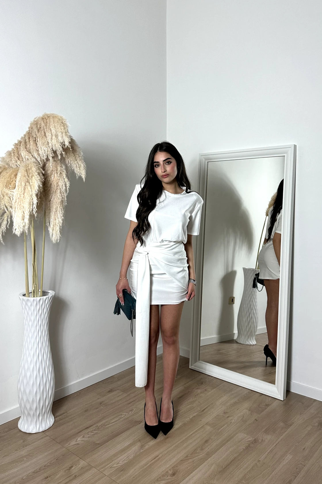 Mini Dress Nodo Bianco